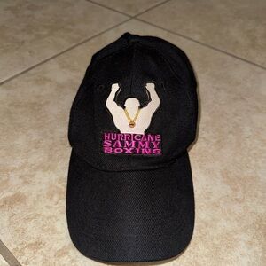 Hurricane Sammy Boxing Vintage OG Black White Gold Pink Hat